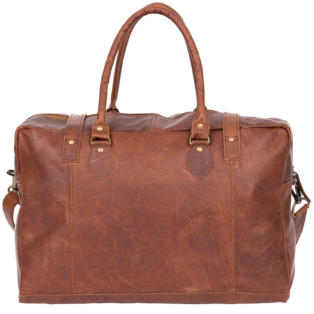 personalised leather eckhart doctor holdall by mahi leather ...