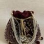 Maroon Velvet Handcrafted Luxury Potli/Wrist Bag, thumbnail 4 of 10