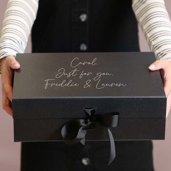 Personalised Midnight Black Luxury Gift Box, 4 of 6