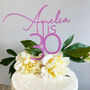 Personalised Acrylic Age And Name Cake Topper, thumbnail 4 of 5