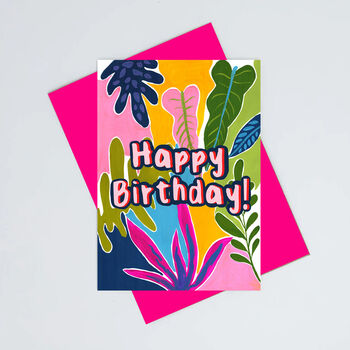 Happy Birthday Leaves Card, 2 of 5