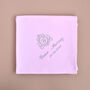 Personalised Pink Fleece Baby Monogram Blanket, thumbnail 4 of 5
