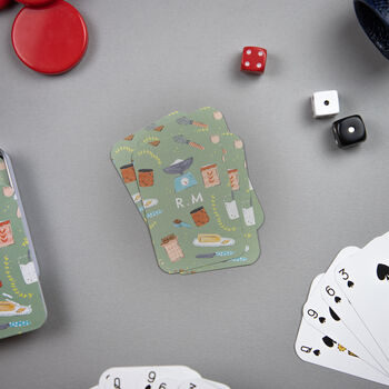 Personalised Baking Playing Cards In A Tin, 2 of 7