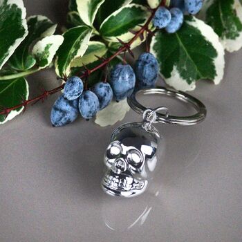Memento Mori Skull Keyring With An Unusual Sound, 3 of 3