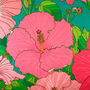 Tropical Hibiscus Cotton Cushion Cover, thumbnail 8 of 9