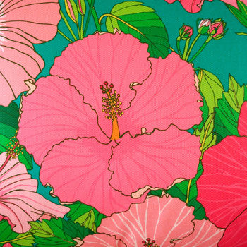 Tropical Hibiscus Cotton Cushion Cover, 8 of 9