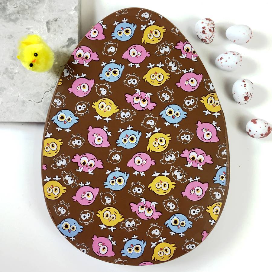Large Chocolate Easter Egg With Birds Design By Cocoapod Chocolates