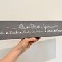 Our Family Wooden Sign, thumbnail 1 of 7