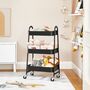 Three Tier Rolling Storage Cart Trolley Utility Cart, thumbnail 5 of 8