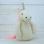 Unicorn Plush Door Stop, With Silver Sparkly Horn, thumbnail 2 of 3