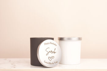 Birthday Soy Wax Day Candle With Personalised Metal Lid, 2 of 5