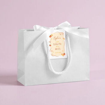Last Spritz As A Miss Hen Party Luxury Gift Bags With Personalised Tag, 9 of 10