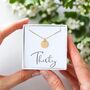 30th Birthday Gift For Her – Personalised Initial Disc Necklace, thumbnail 1 of 9