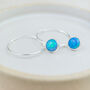 Sterling Silver Large Gemstone Hoop Earrings, thumbnail 8 of 12