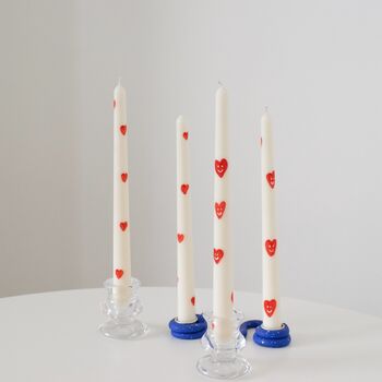 Hand Painted Heart Smiley Candlestick, 4 of 6