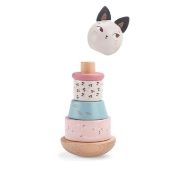 Baby Wooden Cat Stacking Toy, 3 of 4