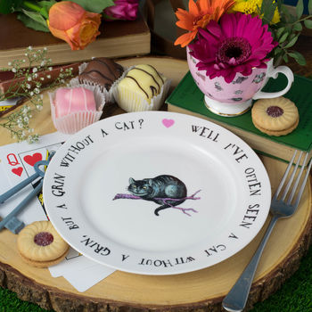 Cheshire Cat Alice In Wonderland Bone China Tea Plate By Mrs Moore ...