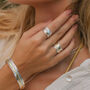 Personalised Birthstone Aura Magic Sterling Silver Spinning Ring, thumbnail 4 of 10