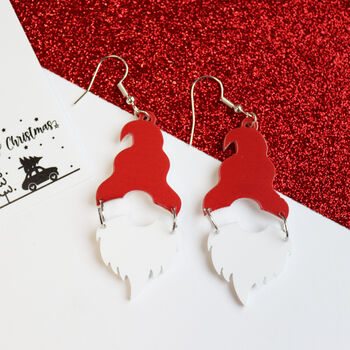 Christmas Red Santa Hat Earrings, 2 of 4