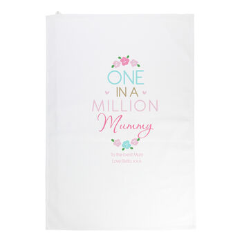 Personalised One In A Million White Tea Towel, 3 of 8