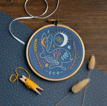 Celestial Hare Mini Embroidery Kit, 3 of 6