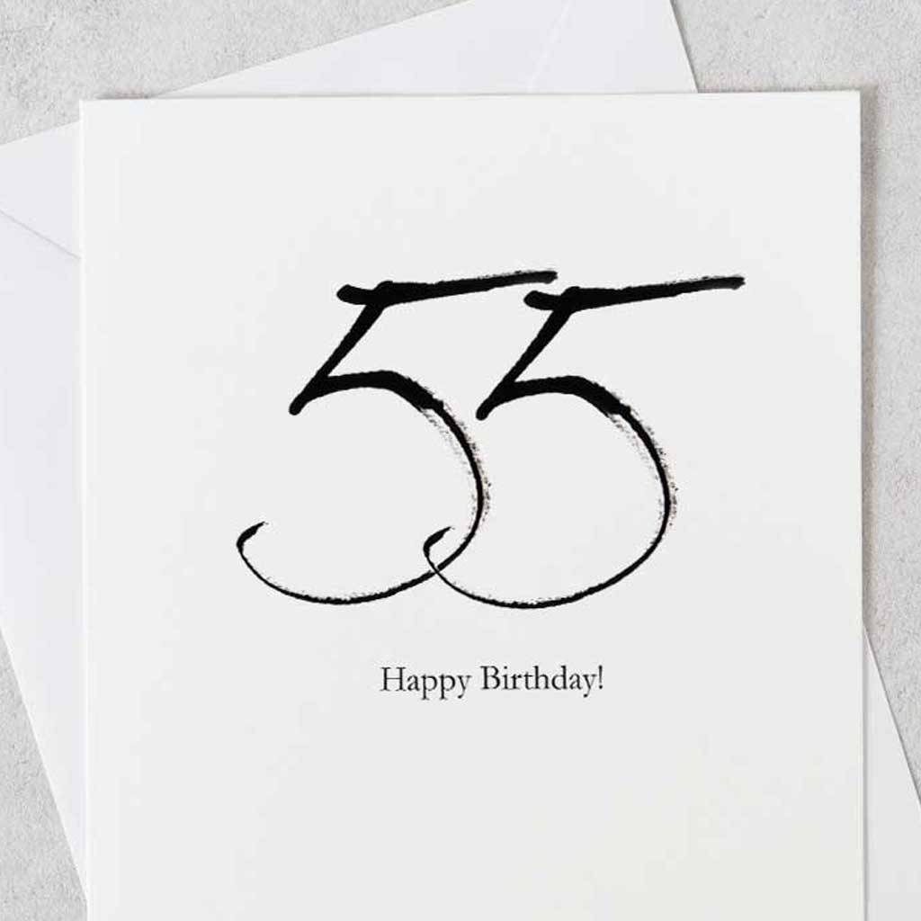 55th birthday card 55 happy birthday by gabrielle izen