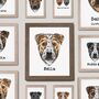 Custom Staffy Terrier Chest Memorial Portrait Print, thumbnail 8 of 10