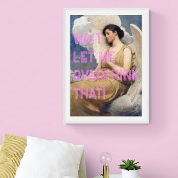 Let Me Over Think That Angel Wall Art Print, 2 of 4