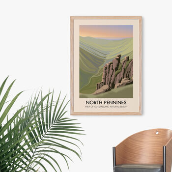 North Pennines Aonb Travel Poster Art Print, 4 of 8