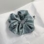 Aqua Silk Hair Scrunchie, thumbnail 1 of 6