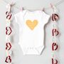 Personalised My First Valentine Babygrow Or Sleepsuit, thumbnail 3 of 5