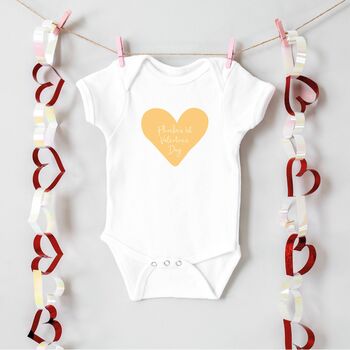 Personalised My First Valentine Babygrow Or Sleepsuit, 3 of 5