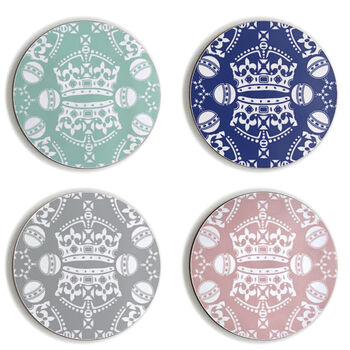 Coronation Crown Orb Placemat Coaster Sets, 4 of 6