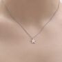 Minimalist Star Pendant Necklace In Sterling Silver, thumbnail 1 of 11