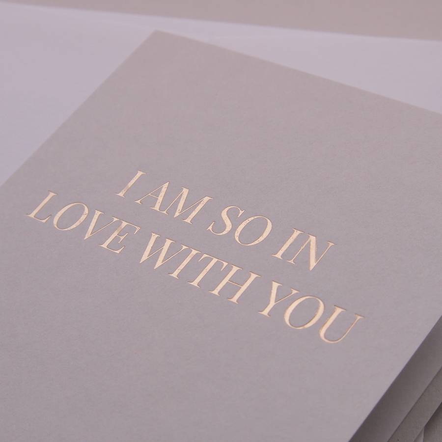 I Am So In Love With You Card By Heritage Print Store