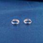 Silver Thick Huggie Hoop Earrings, thumbnail 3 of 7