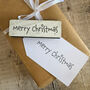 Large White Merry Christmas Rubber Crafting Stamp, thumbnail 1 of 7