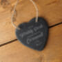 We're Terribly Posh, We Holiday In Cornwall Novelty Slate Hanging Heart Decoration, thumbnail 1 of 4