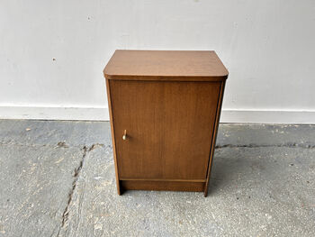 A Vintage 1950/60s Petite Compact Oak Bedside Cabinet, 6 of 12