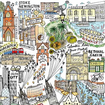 London Illustrated Map Print, 5 of 5