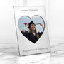 Personalised Graduation Silver Plated Heart Photo Frame, thumbnail 1 of 3