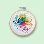 Rainbow Floral Embroidery Kit, thumbnail 1 of 9