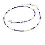 Lapis Lazuli And Sterling Silver Beaded Layered Wrap Bracelet, thumbnail 5 of 5