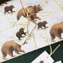 'Wandering Bears' Luxury, Recycled Wrapping Paper Pack, thumbnail 3 of 10