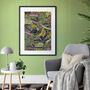 Warwickshire Wall Art – Warwick Illustrated Print – UK Town Gift, thumbnail 6 of 7