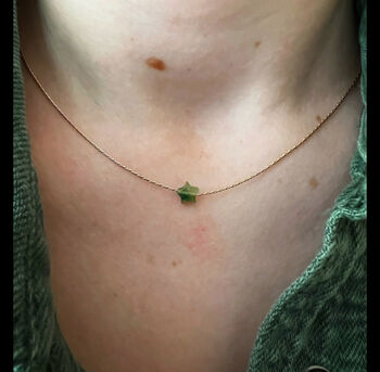 Green Aventurine Star Silver Or Gold Necklace, 2 of 5
