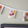 Tulip Flower Fabric Bunting Gift Fpr Garden Lovers, thumbnail 4 of 5