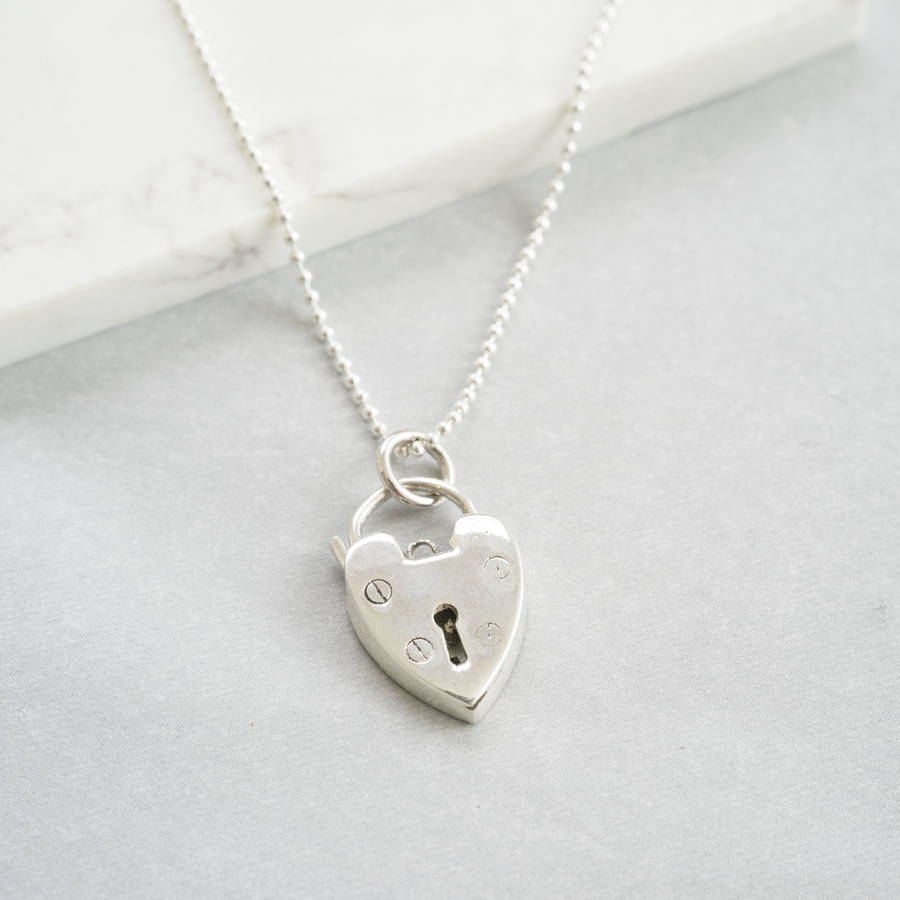 Medium Silver Heart Necklace By Silver Service Jewellery