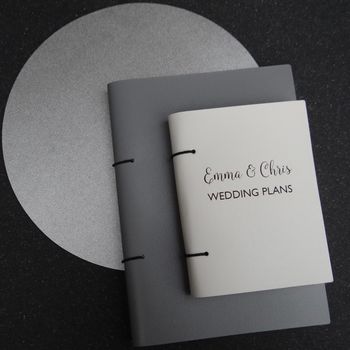 Personalised Leather Wedding Planner Scrapbook, 7 of 11