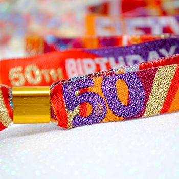 50 Fest 50th Birthday Party Festival Wristbands, 4 of 12